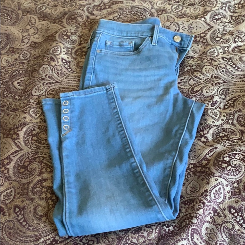Levi’s faded ankle snap jeans